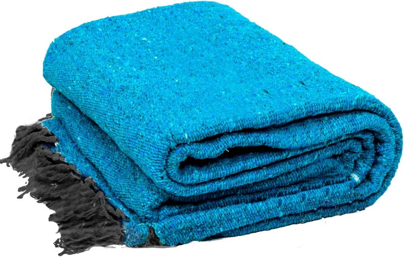 Open Road Goods Solid Color Mexican Yoga Blanket – Large Handwoven Throw for Yoga, Beach, Camping or Home – Soft and Durable Cotton Blend - Image 1